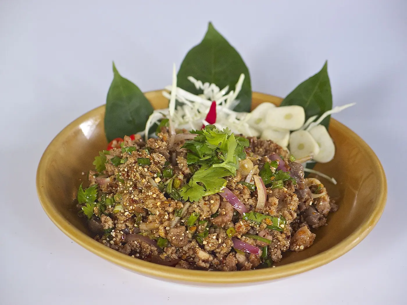 Larb ped Isan duck salad with herbs