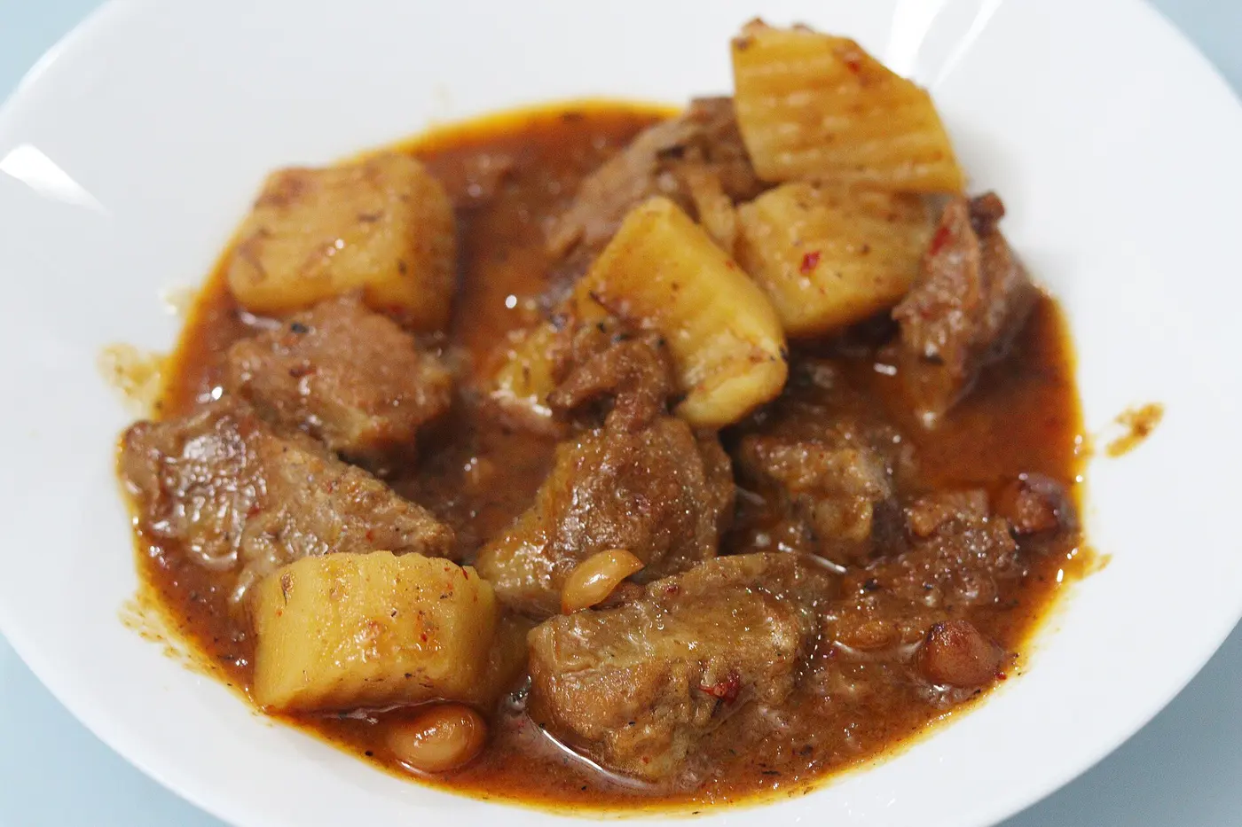 Massaman Curry Massaman curry with beef and potatoes, Bangkok